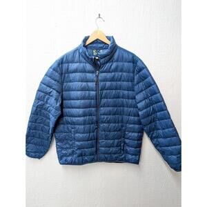 Xersion Packable Down Puffer Jacket Blue Men's Size Large